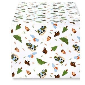 Camping Adventures Table Runner 14x108 Reversible
